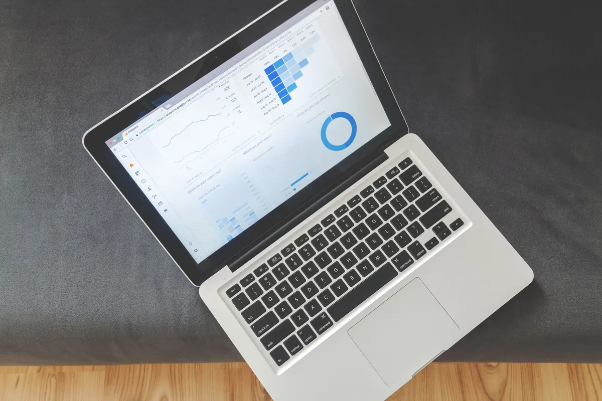 Search analytics report showing organic visibility trends over time